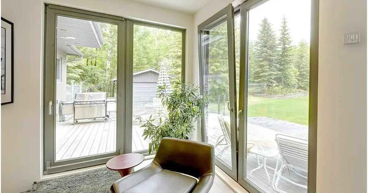 A image of top opened tilt and turn doors. 