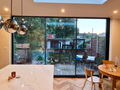 Cortizo slimline sliding doors supplied and installed by Durajoin