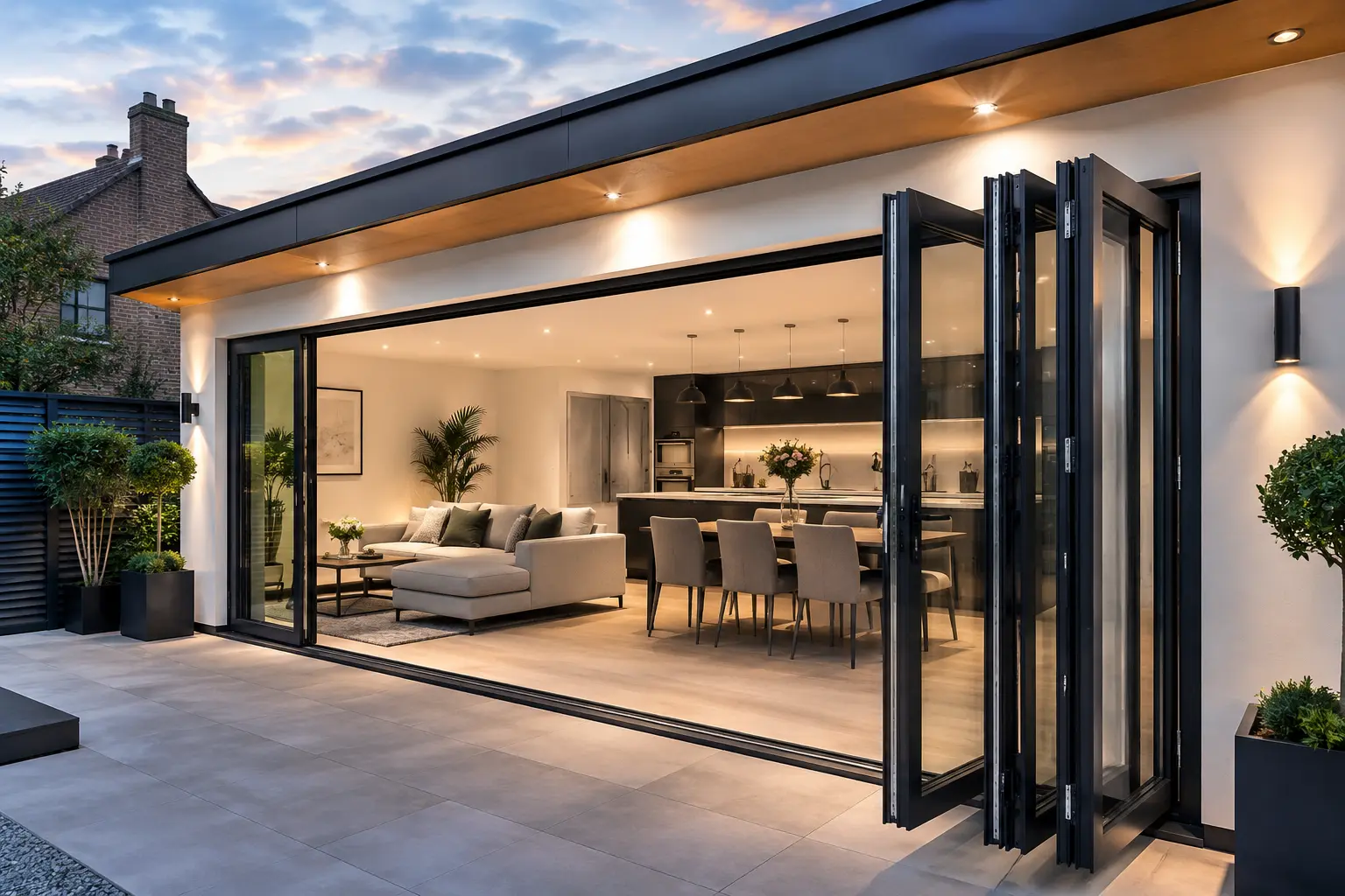 Slimline bifold doors design in London
