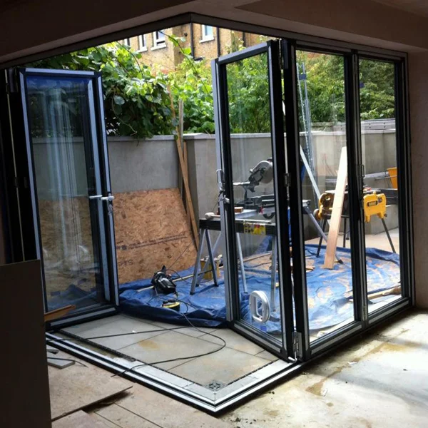 Cornerless Aluminium Bifold Doors in London by Durajoin