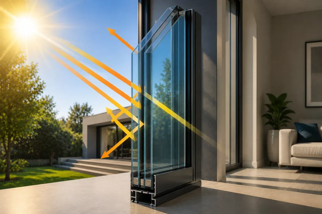 solar control glass for windows and doors