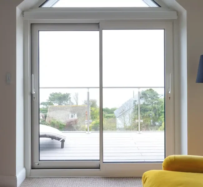 2 panel uPVC sliding door installed in London home by Durajoin
