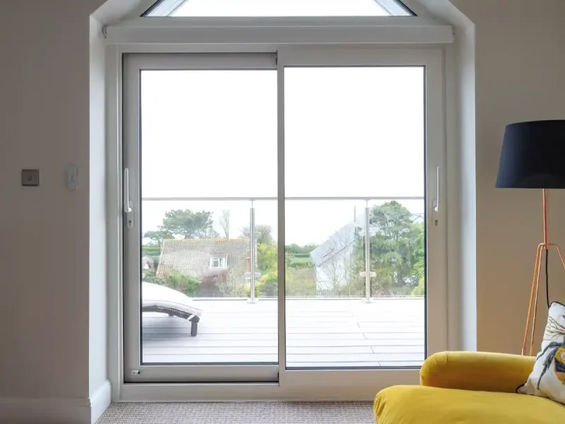 2 panel uPVC sliding door installed in London home by Durajoin