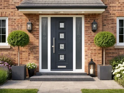 Modern home with composite doors