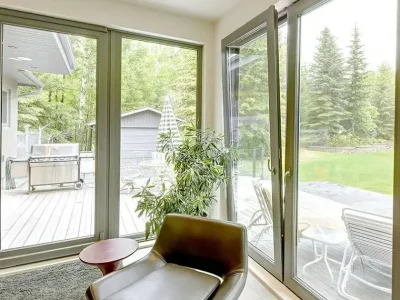 A image of top opened tilt and turn doors.