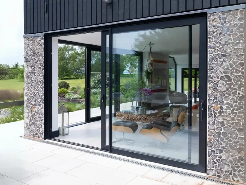 aluminium-sliding-doors-installed-in-London Aluminium sliding doors supply and installed by Durajoin in London Home