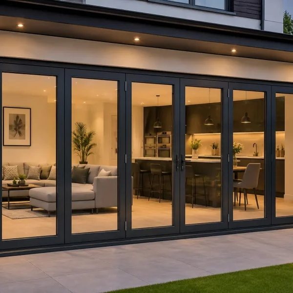 Aluminium bifold doors London design by Durajoin