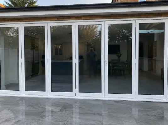 uPVC-bifold-door-6panel uPVC bifold door with 6 panel configuration installed in London