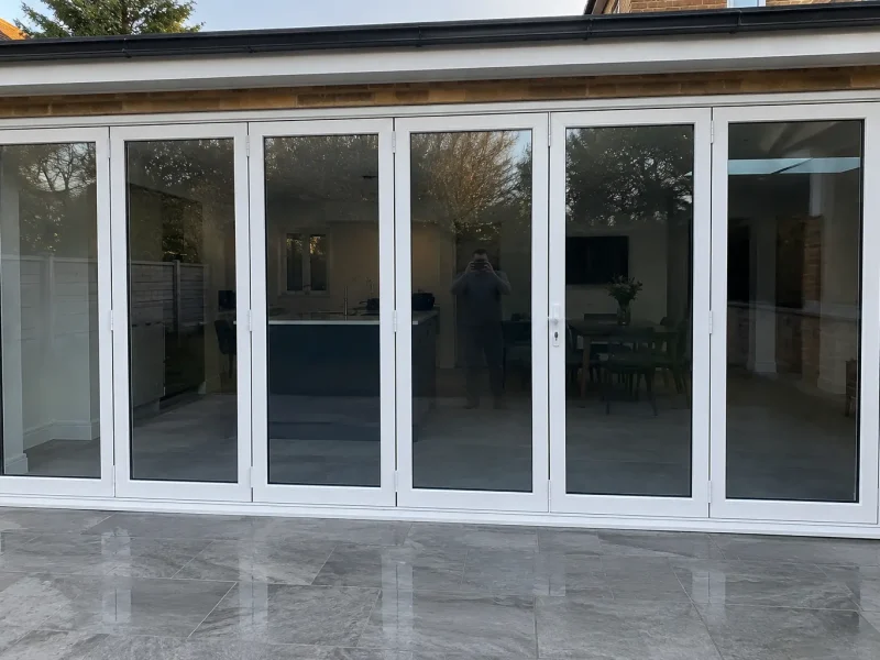 uPVC bifold door with 6 panel configuration installed in London